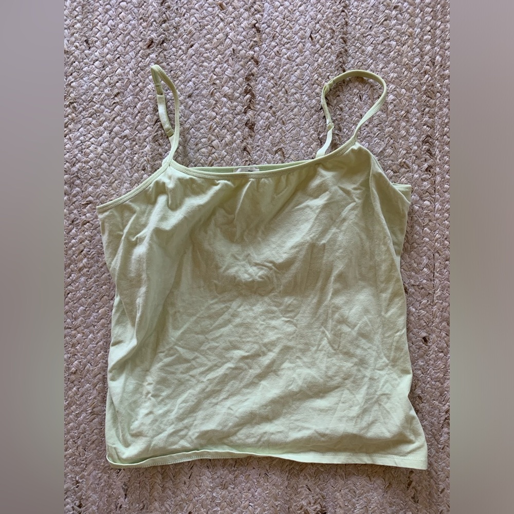 JJill Tank Built In Shelf Bra XXL pale yellow Perfect layer. Excellent